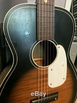 Vintage Silvertone Model 319 Acoustic Guitar Sunburst Made In USA VG