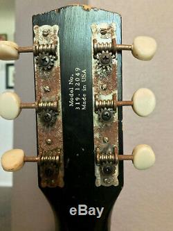 Vintage Silvertone Model 319 Acoustic Guitar Sunburst Made In USA VG