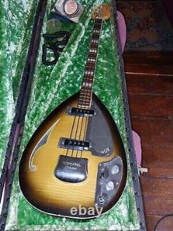 Vox Teardrop Bill Wyman Bass Guitar, Original Made in England 1960s