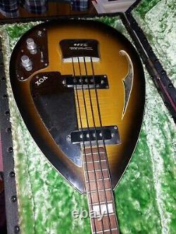 Vox Teardrop Bill Wyman Bass Guitar, Original Made in England 1960s