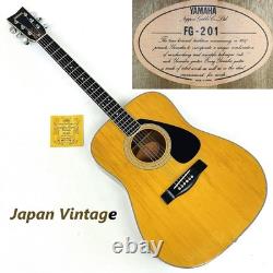 YAMAHA Acoustic Guitar FG-201 Orange label Japan Vintage 80's made Used from JPN