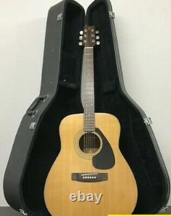 YAMAHA FG-200 Black Label Acoustic Guitar 1975 Made in Japan with hard case