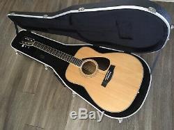 Yamaha FG340 Acoustic Concert Guitar 1970s Made In Taiwan and Original Hard case