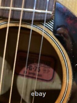 Yamaha FG-75 Acoustic Guitar Early'70s Model Red Label Made in Japan