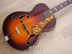 1940s Regal Vintage Archtop Acoustic Guitar, Spruce & Mahogany, Usa-made With Case