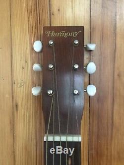 1960 Vintage Stella Harmony Parlor Guitare Acoustique H6128 USA Made