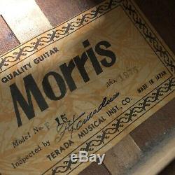 1970 Vintage Morris F-15 Guitare Acoustique Made In Japan Terada Musical (hj)