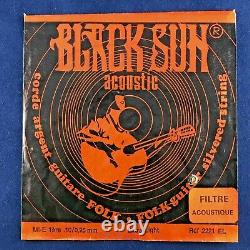 1976 Vintage Black Sun Electric & Acoustic Fabriqué En France Chaînes De Guitare Ensemble De 6