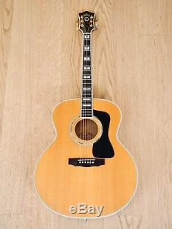 1990 Guild Jf65 Jumbo Acoustic Guitar Figured Maple Usa-made Westerly Avec Étui