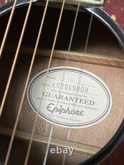 1999 Epiphone Coréenne Made Sq-180 Don Everly Modèle Noir Guitare Acoustique