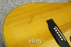 80s Made Japan Vintage Morris Guitare Acoustique Md-505 Natural Made In Japan