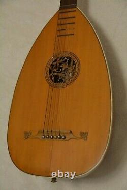 Alte Gitarre Guitar Laute Von 1920-1930 Fabriqué En Allemagne