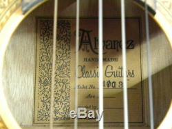 Alvarez Hand Made Guitare Classique Modèle 4003 Avec Le Cas Du Japon C. 1970
