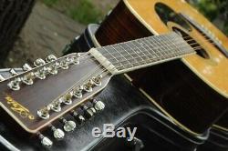 Aria 9214 12 Cordes Guitare Acoustique Mij 1980 Vintage Hand Made Au Japon
