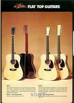 Aria 9454 Akustik Gitarre 1978, Haut Zustand, Made In Japan