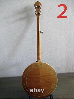 Banjo Fabriqué Par Tokai Goldstar G12hf 1976 Vintage 5 Cordes Acoustiques Avec Boîtier Rigide