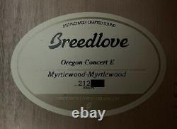 Breedlove Oregon Concert E Myrtlewood Acoustic Electric Guitar! Etats-unis American Made