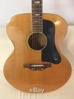 Epiphone Sheraton Ft-507bl Jumbo Guitare Acoustique / Vintage 70s Made In Japan