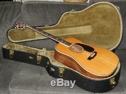 Fabriqué Au Japon 1975 Yamaki Yw60 Simplement Terrific D45 Style Guitare Acoustique