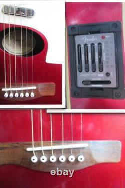 Fender Telecoustic Deluxe Red Made In 2008 Guitare Acoustique Électrique