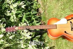 Framus Hobby 5/50 Archtop Vintage Guitare Gitarre Fabriqué En Allemagne Avec Estampé