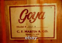 Goya 12 String Acoustic Guitar Fabriqué Par C. F. Martin Co. Modèle G415-n Main Droite