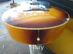 Guitare Acoustique Jagard 12 Cordes Rare Fabriquée Au Japon Avec Étui
