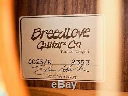 Guitare Acoustique Pan Coupé Avec Caisse En Cèdre Breedlove Sc25 / R 1999, Fabriquée Aux États-unis