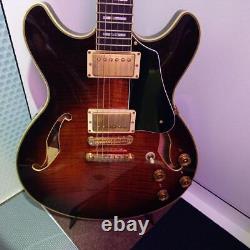 Guitare Électrique Semi-Acoustique Ibanez JSM 100 Sunburst Fabriquée au Japon Occasion