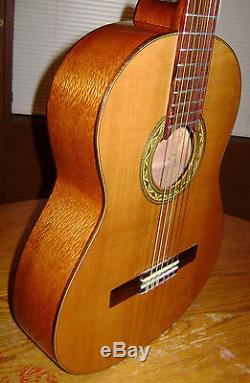 Guitare En Bois Exotique Classique Faite À La Main Par Luis Sevillano Fabriquée Au Mexique En 2003
