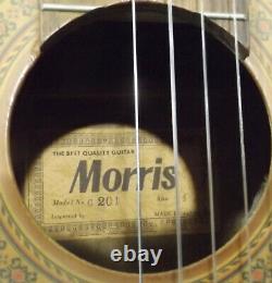 Guitare Morris Modèle G 201 Classic Giutar Circa 1974 Fabriqué Au Japon Collectionnable