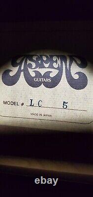 Guitare acoustique Aspen modèle vintage très rare LC5 fabriquée au Japon