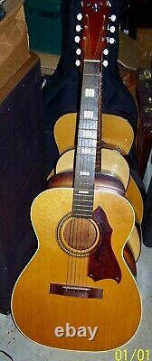 Guitare acoustique Grand Concert Silvertone S1212 de 1970 fabriquée par Harmony