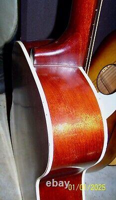 Guitare acoustique Grand Concert Silvertone S1212 de 1970 fabriquée par Harmony