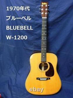 Guitare acoustique W-1200 W1200 fabriquée par Tama Blue Bell Bluebell vintage des années 1970