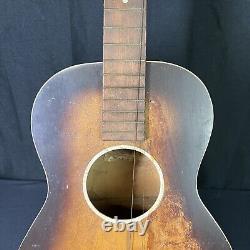 Guitare acoustique en bois naturel Chris Adjusto des années 1960 fabriquée aux États-Unis