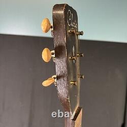 Guitare acoustique en bois naturel Chris Adjusto des années 1960 fabriquée aux États-Unis