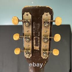 Guitare acoustique en bois naturel Vintage Chris Adjusto des années 1960 fabriquée aux États-Unis