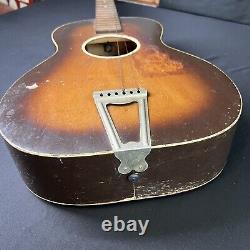 Guitare acoustique en bois naturel Vintage Chris Adjusto des années 1960 fabriquée aux États-Unis