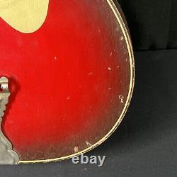 Guitare acoustique rouge en bois Harmony des années 1950 fabriquée aux États-Unis