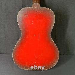 Guitare acoustique rouge en bois Harmony des années 1950 fabriquée aux États-Unis