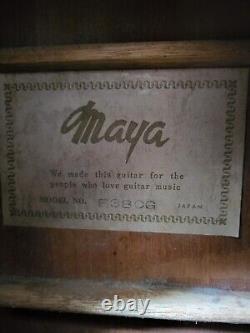 Guitare ancienne Maya 12 cordes fabriquée au Japon