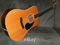 Made In 1980 Kazuo Yairi Yw500p Absolument Grande Guitare Acoustique Style D35