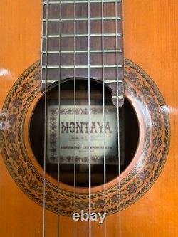 Montaya Modèle 34g Vintage 1970-80 Petite Guitare Acoustique Avec Boîtier Fabriqué En Corée