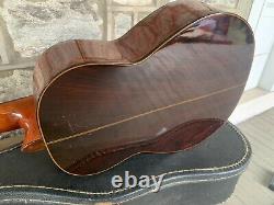 Montaya Modèle 34g Vintage 1970-80 Petite Guitare Acoustique Avec Boîtier Fabriqué En Corée