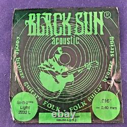Quatre Cordes De Guitare Acoustique Vintage 1976 Black Sun Made In France