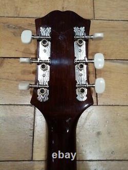 Rare 70s Mij Epiphone Guitare Acoustique, Fabriqué Au Japon, Beau Cou, Action Parfaite