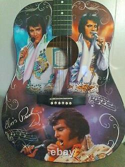 Rare! Seulement 295 Jamais Fait! Elvis Presley Acoustic Flat Top Guitar Par Bradford Ex