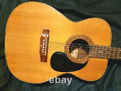 Rare Vintage Laredo 80f Acoustic Guitar Et Boîtier. Fabriqué Au Japon (mij Des Années 1970)