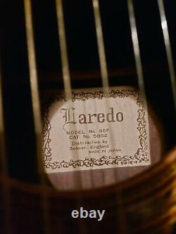 Rare Vintage Laredo 80f Acoustic Guitar Et Boîtier. Fabriqué Au Japon (mij Des Années 1970)